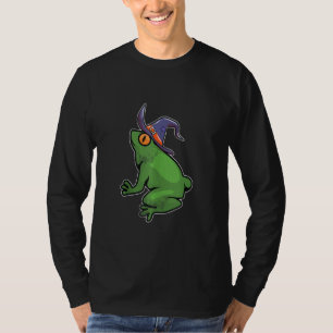 Frog Witch Lazy Halloween Costume Funny Wizard T-Shirt