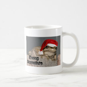 Frog with a Santa Hat Coffee Mug