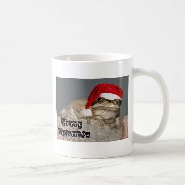 Frog with a Santa Hat Coffee Mug (Right)