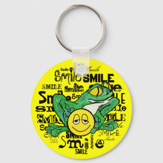 Frog with a Smile Key Ring