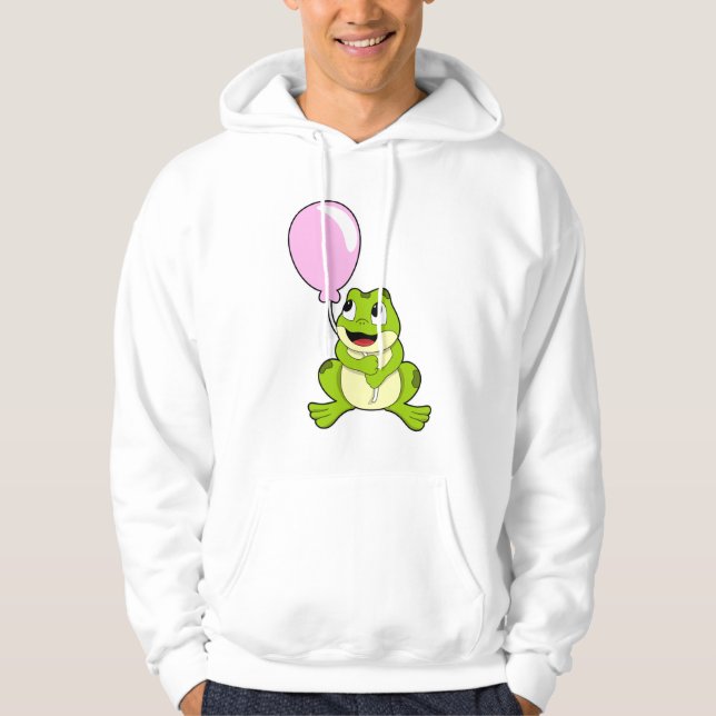 Frog with Balloon Hoodie (Front)