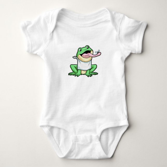 Frog with Beetle Baby Bodysuit (Front)
