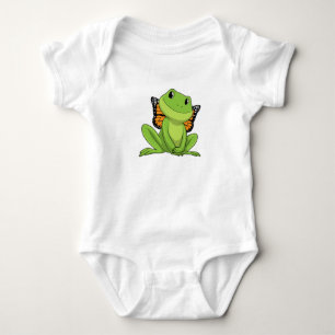 Frog with Butterfly Baby Bodysuit