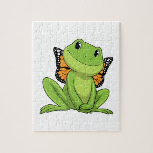 Frog with Butterfly Jigsaw Puzzle