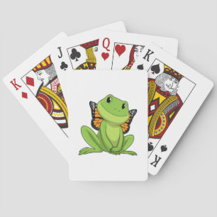 Frog with Butterfly Playing Cards