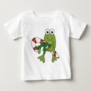 Frog With Candy Canes Tshirts and Gifts