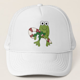 Frog With Candy Canes Tshirts and Gifts Trucker Hat