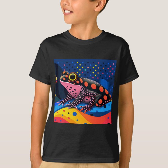 Frog with colourful spots T-Shirt (Front)