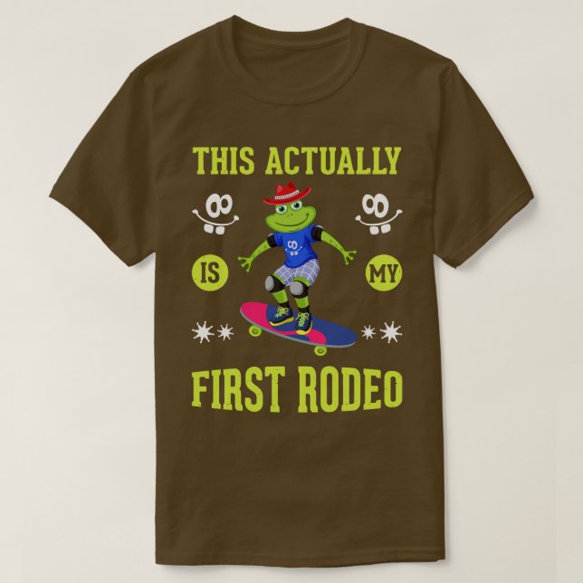 Frog With Cow Hat Funny Frog Cowboy Animals  T-Shirt (Design Front)