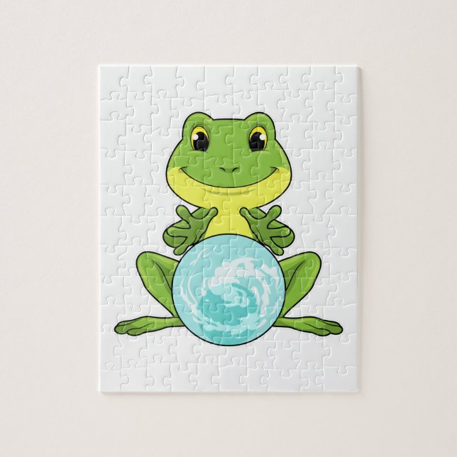 Frog with Crystal ball Jigsaw Puzzle (Vertical)