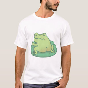 Frog With Cute Butt Resting On Lily Pad  T-Shirt