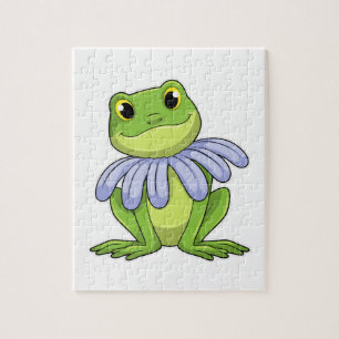 Frog with Daisy Jigsaw Puzzle