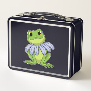 Frog with Daisy Metal Lunch Box