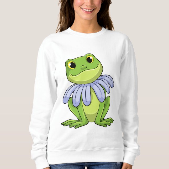 Frog with Daisy Sweatshirt (Front)