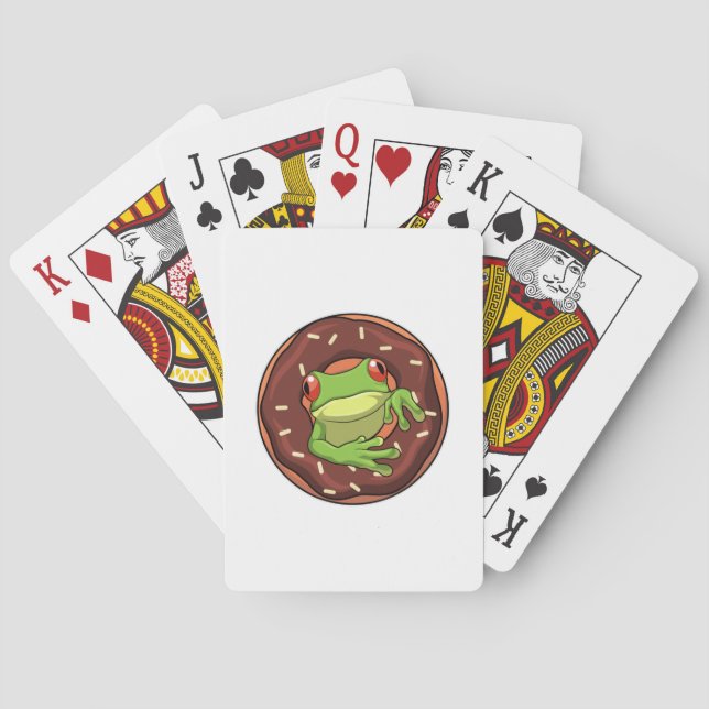 Frog with Donut Playing Cards (Back)