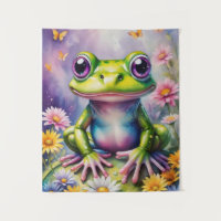 Frog With Flower Digital Art