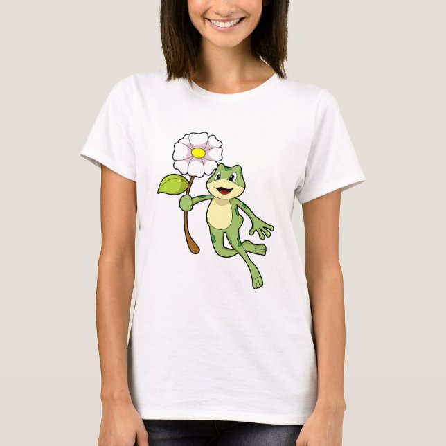 Frog with Flower.PNG T-Shirt (Front)