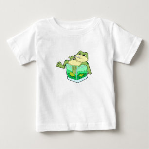 Frog with Glass of Juice Baby T-Shirt