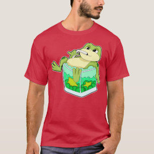 Frog With Glass Of Juice  T-Shirt