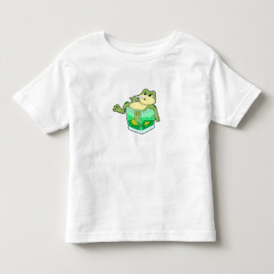 Frog with Glass of Juice Toddler T-Shirt