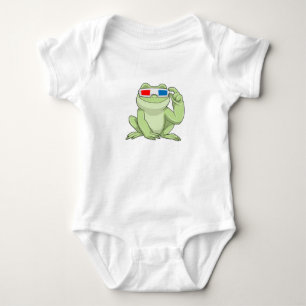 Frog with Glasses Baby Bodysuit