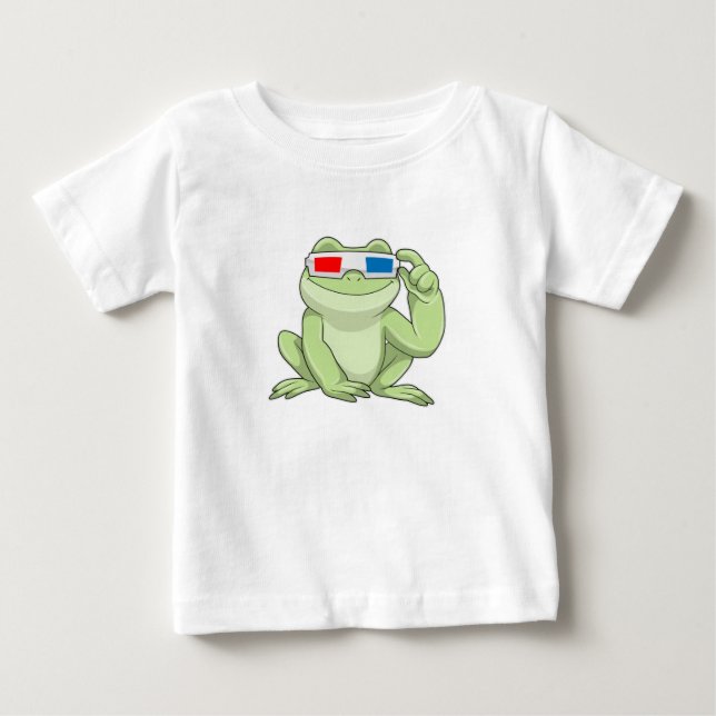 Frog with Glasses Baby T-Shirt (Front)
