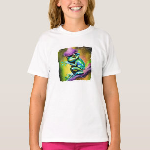 Frog with hat in the rain T-Shirt