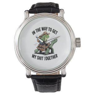 Frog with Hat Riding Turtle Watch