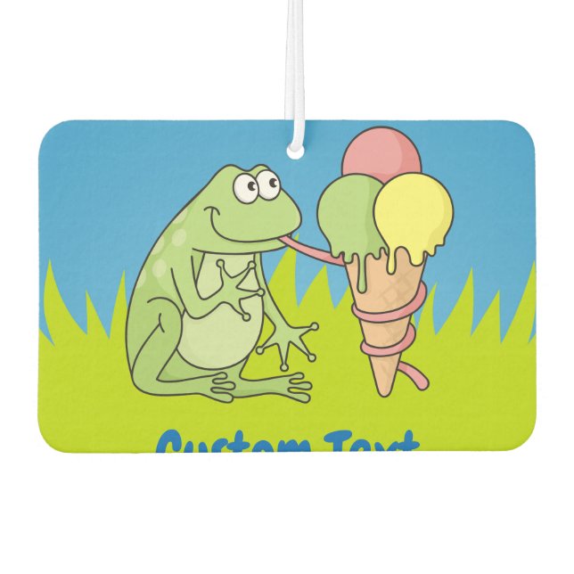 Frog with Icecream Air Freshener (Front)