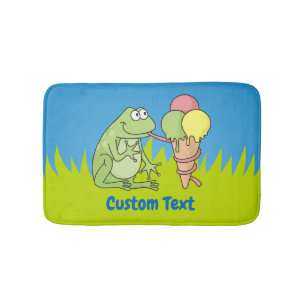Frog with Icecream Bathroom Mat