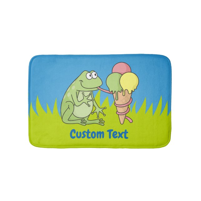 Frog with Icecream Bathroom Mat (Front)