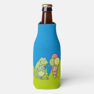 Frog with Icecream Bottle Cooler