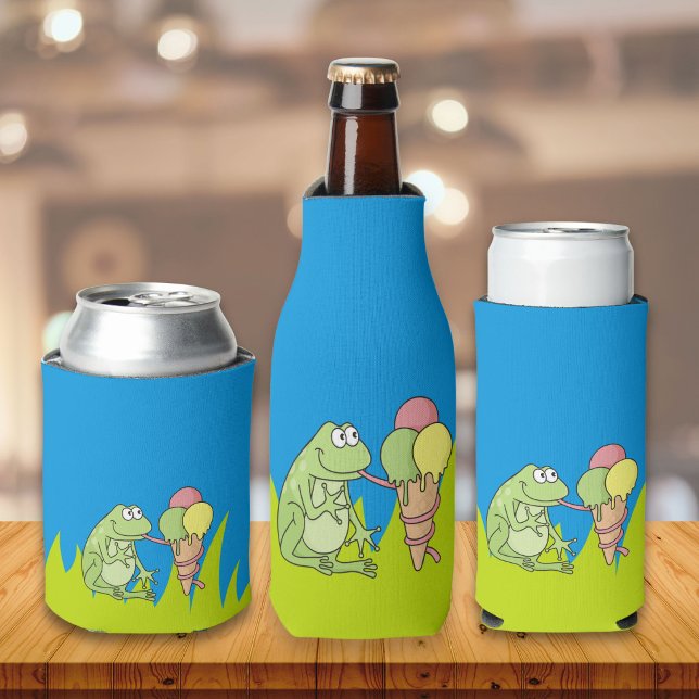 Frog with Icecream Bottle Cooler (Creator Uploaded)
