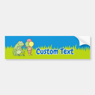 Frog with Icecream Bumper Sticker