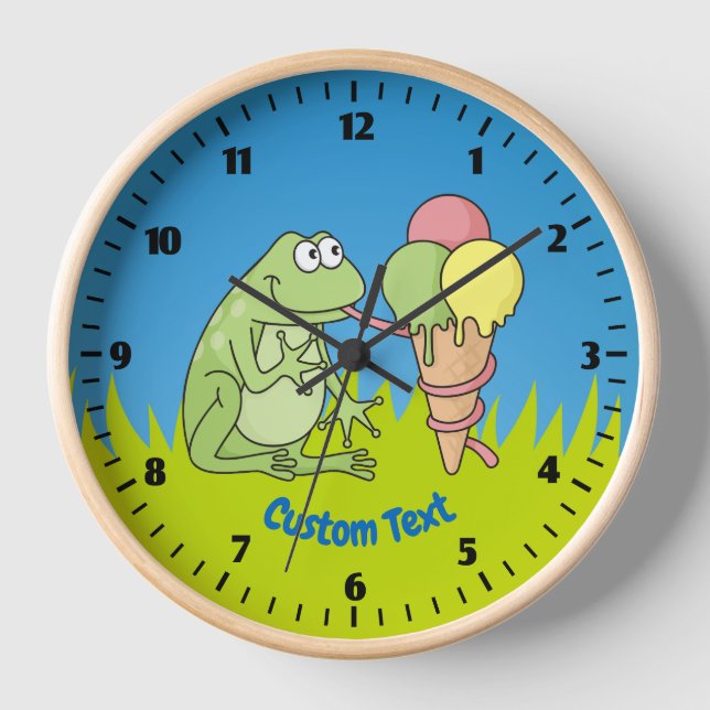 Frog with Icecream Clock (Front)