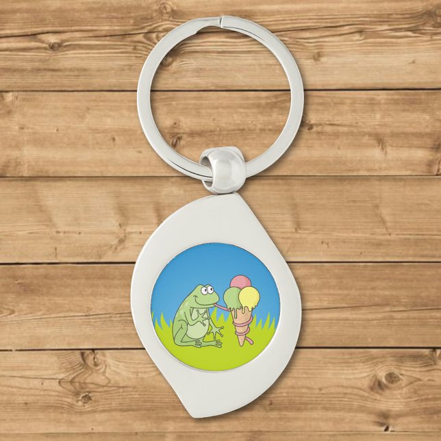 Frog with Icecream Key Ring (Creator Uploaded)