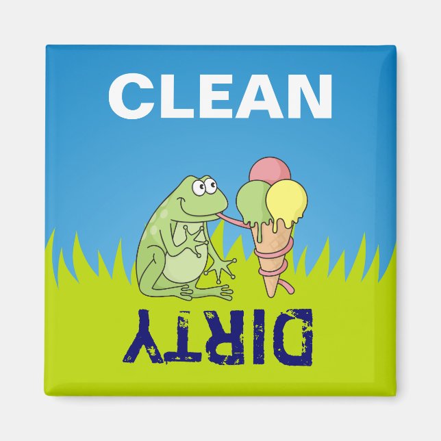 Frog with Icecream Magnet (Front)