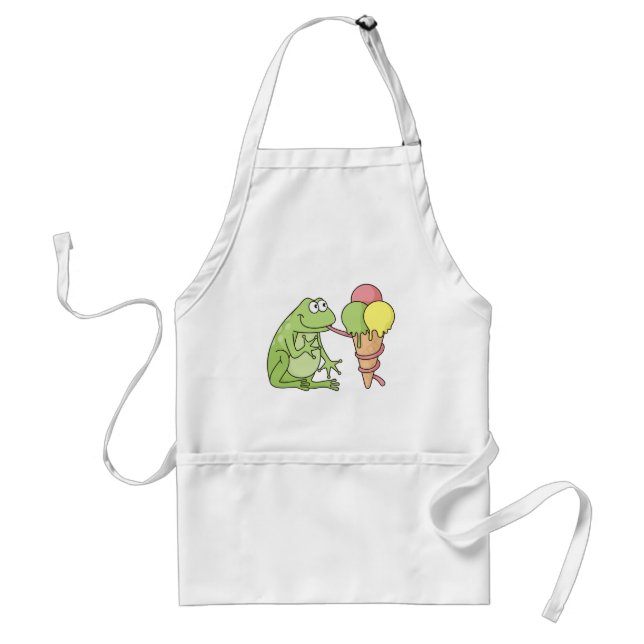 Frog with Icecream Standard Apron (Front)