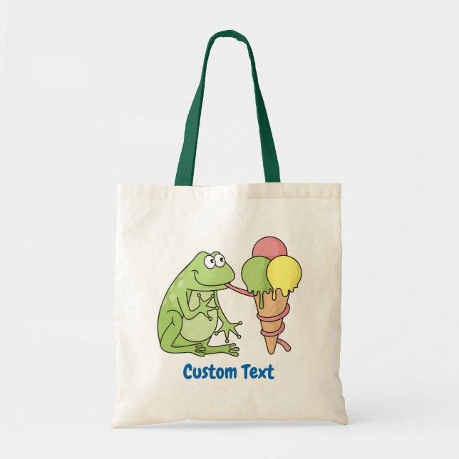 Frog with Icecream Tote Bag (Front)