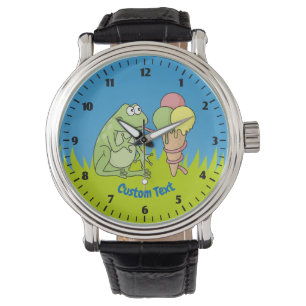Frog with Icecream Wrist Watch