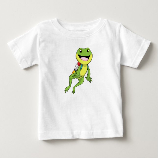 Frog with Jetpack Baby T-Shirt (Front)