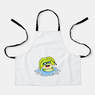 Frog with Leaf at Swimming Apron