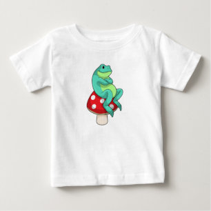Frog with Mushroom Baby T-Shirt