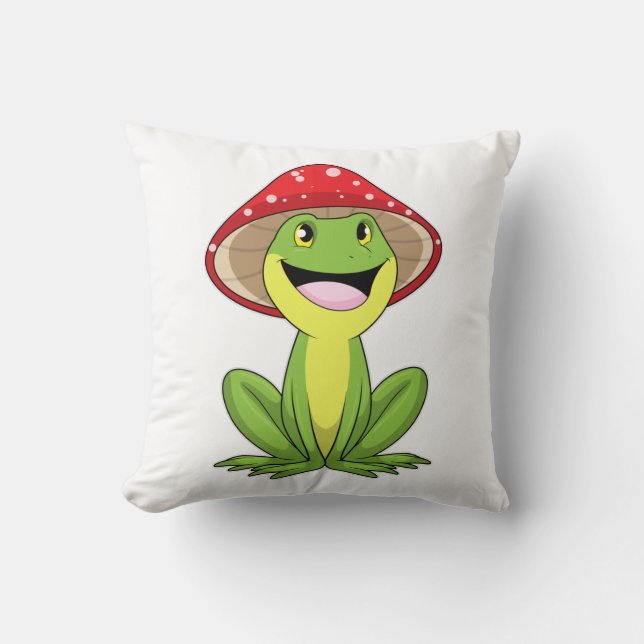 Frog with Mushroom Cushion (Front)