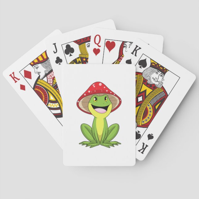 Frog with Mushroom Playing Cards (Back)