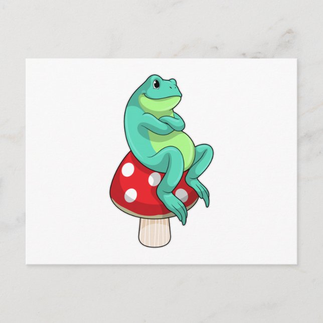 Frog with Mushroom Postcard (Front)
