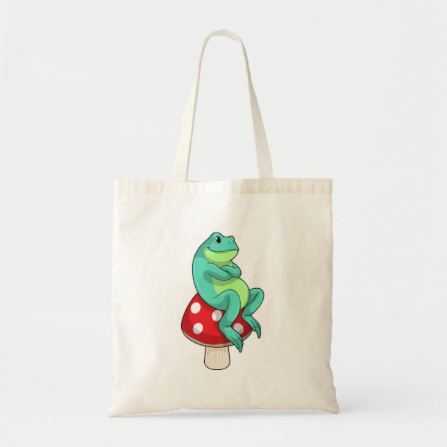 Frog with Mushroom Tote Bag (Front)