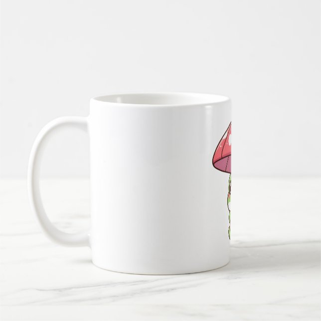 Frog with Mushroom Umbrella Coffee Mug (Left)