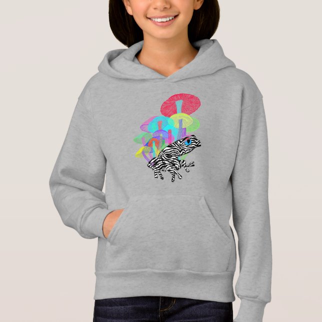  Frog with mushrooms in Neon Style (Front)