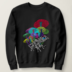 Frog with mushrooms in Neon Style Sweatshirt